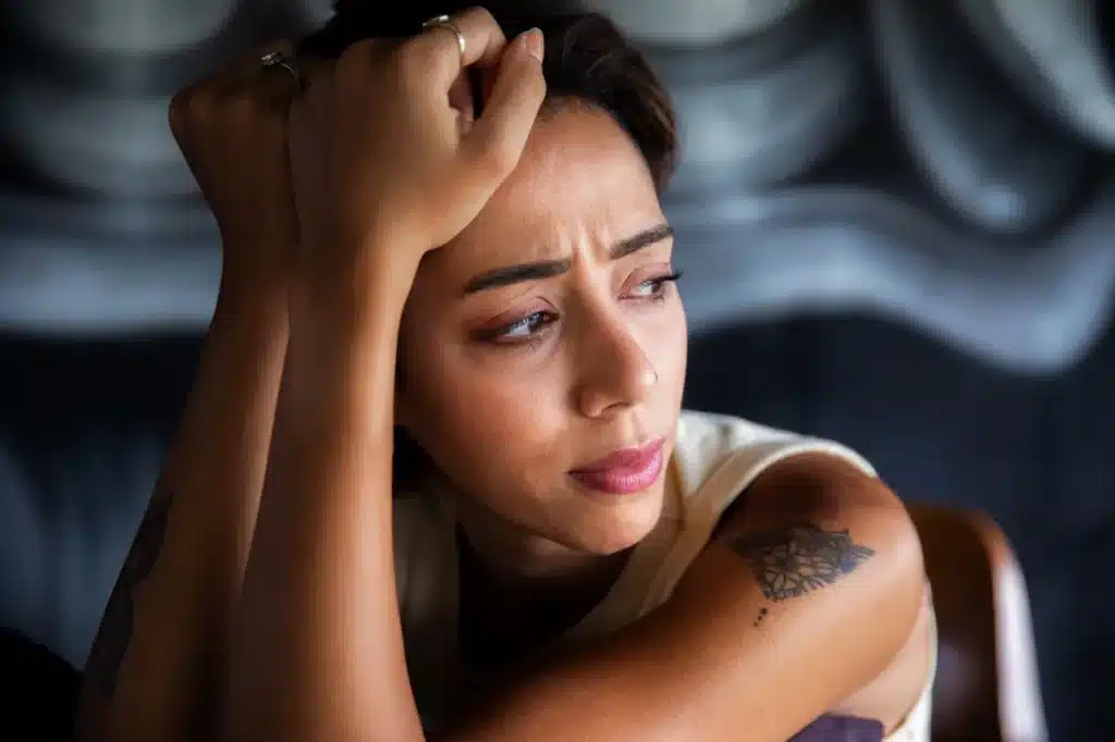 Women nervous thinking about attending an alcohol detox in orange county.